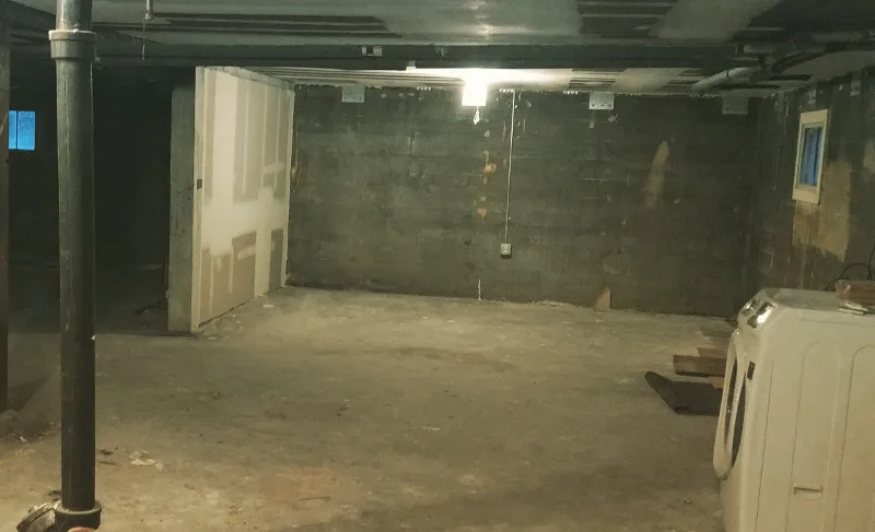 grubby scary basement